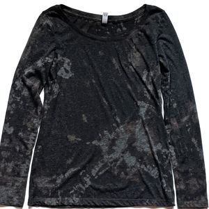 Vintage Black Reverse Tie Dye Long Sleeve